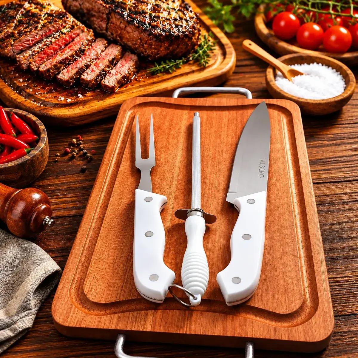 Kit churrasco (facas + tábua)